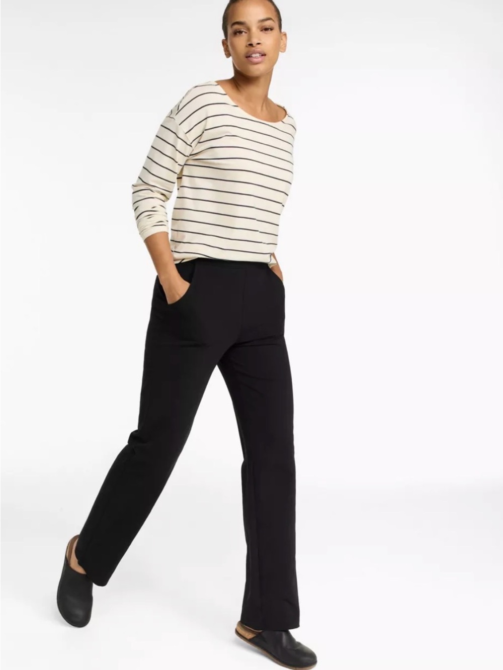 L.L. Bean Black Straight-Leg Women's Pants